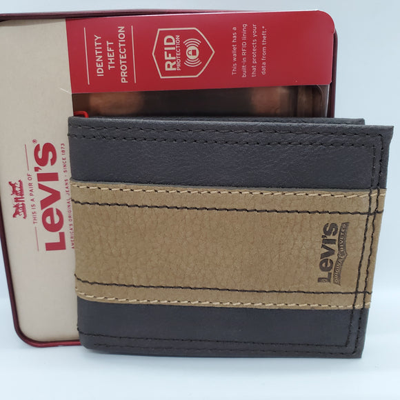 【現貨】Levi's 防RFID款 男裝真皮銀包 附送禮盒