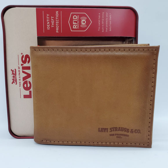 【現貨】Levi's 防RFID款 男裝兩摺銀包 附送禮盒