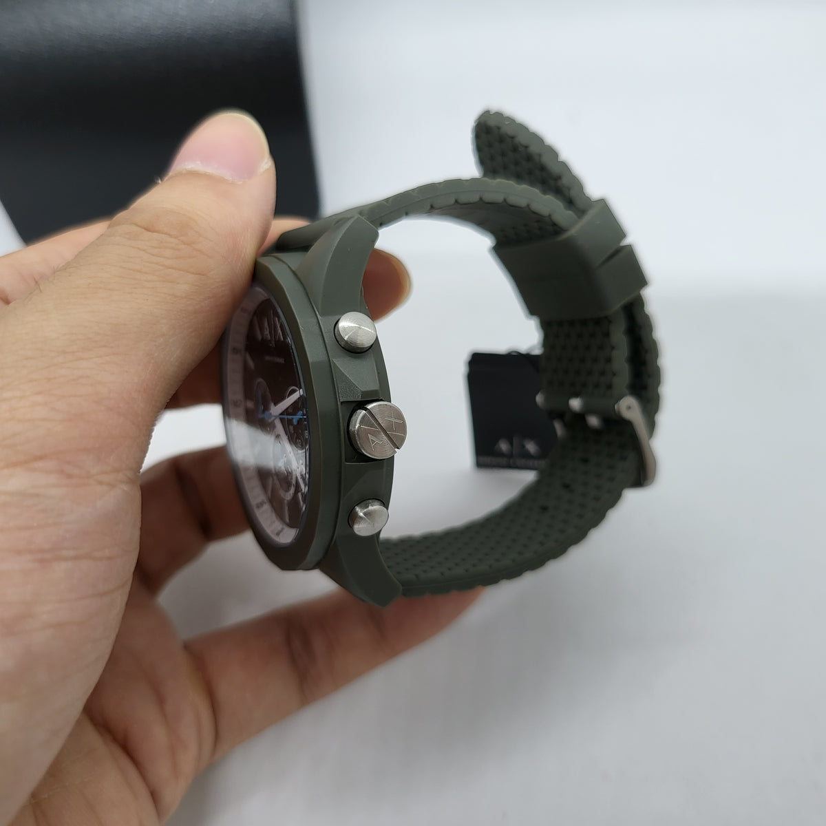 【現貨】Armani Exchange Quartz Watch 男裝矽膠帶手錶 AX1346 – ShopYours