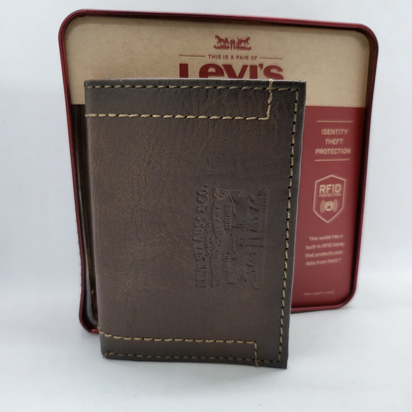 【現貨】Levi's 防RFID款 男裝三摺銀包 附送禮盒