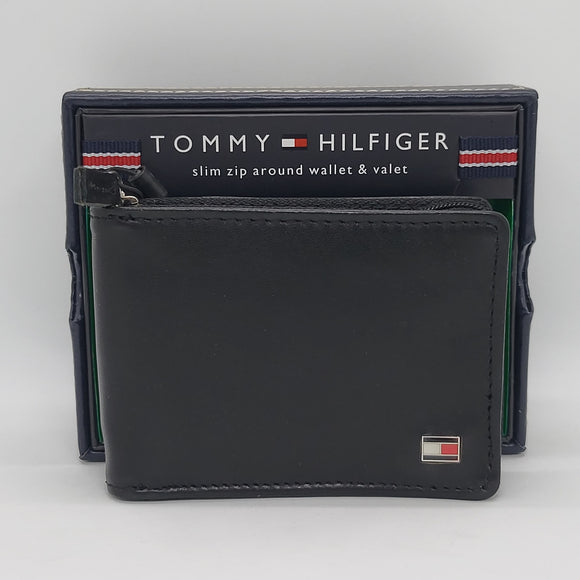 【現貨】Tommy Hilfiger 男裝真皮拉鏈銀包 附送禮盒