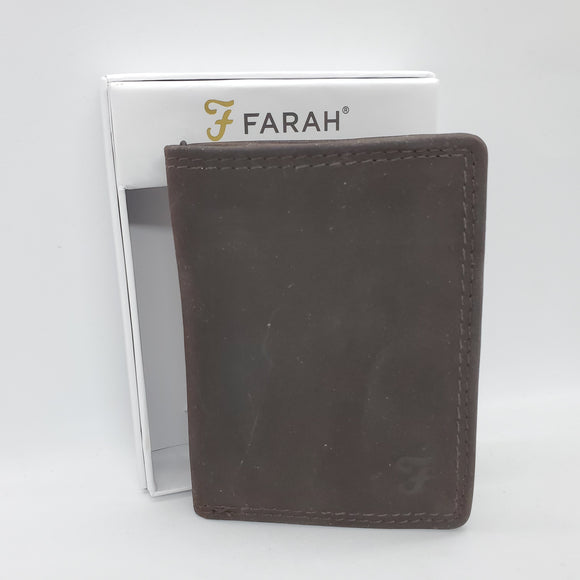 【現貨】Farah 防RFID款 男裝真皮銀包 附送禮盒