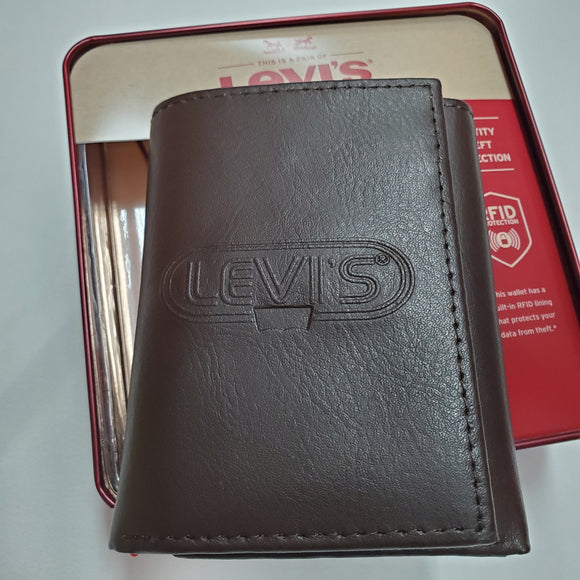 【現貨】Levi's 防RFID款 男裝三摺銀包 附送禮盒