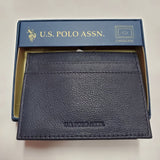【現貨多色】U.S. Polo Assn. 男裝真皮卡片套 附送禮盒